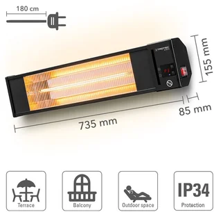 TROTEC Promiennik podczerwieni IR 2010 S - Nagrzewnice - miniaturka - grafika 3