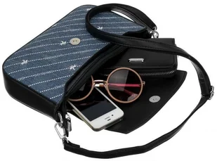 David Jones Lumarko Mała Listonoszka Damska Obszyta Dżinsowym Materiałem ! CH21051 BLUE JEANS Rov - Torebki damskie - miniaturka - grafika 9