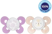 Smoczki uspokajające - Chicco smoczek silikonowy Physio Comfort kropki/lisek 2 szt. 6 16 m - miniaturka - grafika 1