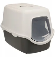 Kuwety dla kotów - Trixie Vico Kryta Kuweta Szara TX-40271 - miniaturka - grafika 1