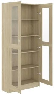 VidaXL Witryna, kolor dąb sonoma, 82,5x30,5x185,5 cm, płyta wiórowa 802771 VidaXL - Witryny - miniaturka - grafika 5