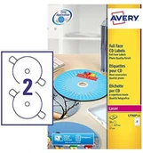 Dodatki do drukarek i skanerów - Avery CD-etiketten (błyszczący, do kolorowych drukarek laserowych) L7760-25 - miniaturka - grafika 1