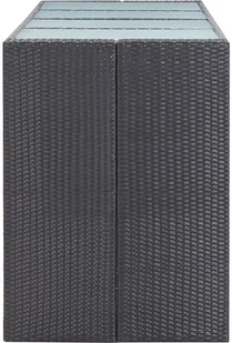 vidaXL 9-cz zestaw ogrodowych mebli barowych ratan PE czarny 49569 - Pozostałe meble ogrodowe - miniaturka - grafika 5