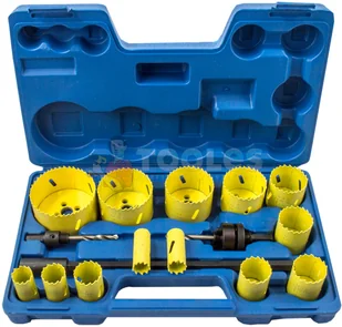 GEKO Zestaw otwornicbimetal do metalu i drewna 17el. G39998 G39998 - Otwornice - miniaturka - grafika 2