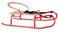 VS VS, Sanki metalowe z oparciem Tomek, czerwony - Sanki i ślizgacze - miniaturka - grafika 3