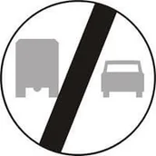 Wyposażenie miejsc publicznych - Znak drogowy zakazu B-28 Koniec zakazu wyprzedzania przez samochody ciężarowe - miniaturka - grafika 1