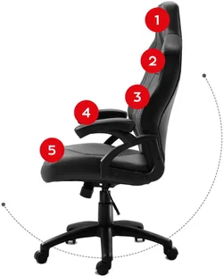 Huzaro Fotel gamingowy Huzaro FORCE 4.2 GREY HZ-Force 4.2 Grey - Fotele gamingowe - miniaturka - grafika 16