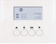 Wyłączniki światła i elektryczne - Hager Zegar sterujący 85741179 biel polarna połysk Berker żaluzje żaluzje sterowanie; sterowanie k.1; K.5 żaluzja 4011334375173 85741179 - miniaturka - grafika 1