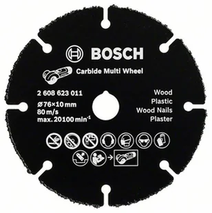 Bosch 2608623011 Multi Wheel tarcza z węglików spiekanych, 76 x 1 x 10 mm 2608623011 - Szlifierki i polerki - miniaturka - grafika 2