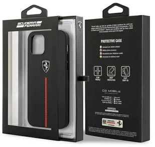 Ferrari FEOMSHCP12LBK iPhone 12 Pro Max czarny/black hardcase Off Track Leather Nylon Stripe hurtel-76683-0 - Etui i futerały do telefonów - miniaturka - grafika 8