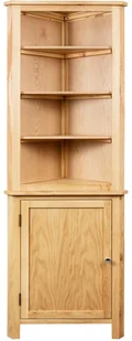 vidaXL Szafka narożna z drewna dębowego, 59 x 36 x 180 cm - Szafki do salonu - miniaturka - grafika 2