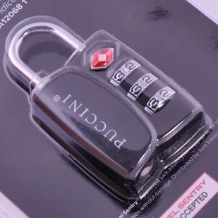 Puccini Kłódka szyfrowa TSA ze wskaźnikiem inspekcji KTSA-12068 czarna KTSA-12068 1 - Kłódki - miniaturka - grafika 2