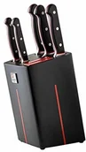 Noże - RICHARDSON SHEFFIELD RICHARDSON SHEFFIELD VELOCITY blok na noże, 6-częściowy, czarny/czerwony, zintegrowana ostrzałka do noży, wysokiej jakości zestaw noży, potrójnie nitowana rękojeść R123BSK513K20 - miniaturka - grafika 1
