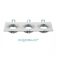 Oprawy, klosze i abażury - Aigostar OPRAWA SUFITOWA M1030S-03 BIAŁA KWADRATOWA POTRÓJNA 004520 - miniaturka - grafika 1