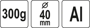 YATO MŁOTEK ALUMINIOWY 300 G FI 40 MM - Młotki - miniaturka - grafika 3