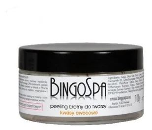 BingoSpa Peeling Błotny do Twarzy z Kwasami Owocowymi 100g BIN-391 - Peelingi i scruby do twarzy - miniaturka - grafika 2