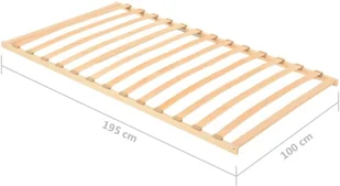 vidaXL Stelaż do łóżka z 13 listwami, 100x200 cm - Stelaże pod materac - miniaturka - grafika 8