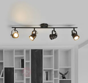 4-punktowa lampa sufitowa LED Leonor, czarno-złoty - Lampy sufitowe - miniaturka - grafika 3