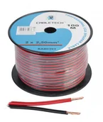 Kable - CABLETECH KAB0393 Kabel głośnikowy CCA 2.5mm czarno-czerwony (rolka 100m) LEC-KAB0393 - miniaturka - grafika 1
