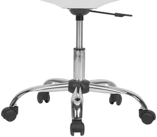 Beliani Beliani Hoker na kółkach biały skóra ekologiczna DAKOTA II - Fotele gamingowe - miniaturka - grafika 8