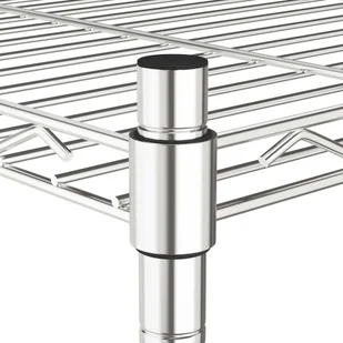 vidaXL 4-poziomowy regał na kółkach, 90x35x142 cm, chrom, 200 kg 324627 - Szafy i regały magazynowe - miniaturka - grafika 5