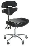 Wyposażenie studia tatuażu - Inkoo Taboret tatuażysty obrotowy z oparciem JUHO INKOO BD-JUHO - miniaturka - grafika 1