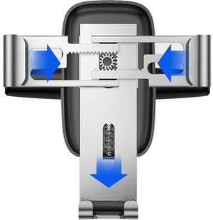 Baseus Metal Age grawitacyjny uchwyt samochodowy CD slot Silver SUYL-J0S - Uchwyty samochodowe do telefonów - miniaturka - grafika 7