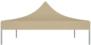 VidaXL Dach do namiotu imprezowego, 4 x 3 m, beżowy, 270 g/m 315353 VidaXL - Pawilony ogrodowe - miniaturka - grafika 5