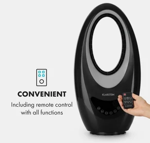 Klarstein Klarstein Sahara Storm, nagrzewnica powietrza, 1000/2000 W, 16 - 40 ° C, oscylacja, czasomierz, nastrojowe oświetlenie, pilot, czarna FP15-Storm-B - Ogrzewanie przenośne - miniaturka - grafika 5