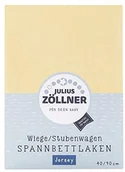 Prześcieradła dla dzieci - Zollner Prześcieradło z gumką Julius Single-Jersey banan rozmiar 40 x 90 cm 8330047200 - miniaturka - grafika 1