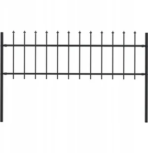 Panel ogrodzeniowy z grotami, 1,7 x 0,6 m, czarny - Ogrodzenia - miniaturka - grafika 2