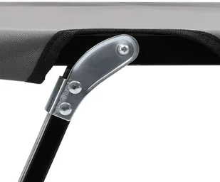 vidaXL Dwuosobowy leżak, składany, szary, stal - Leżaki ogrodowe - miniaturka - grafika 7