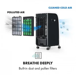 Wentylator OneConcept OneConcept Caribbean Blue schładzacz odświeżacz powietrzawentylator 70W czarny ACO3-CarribeanBlueB - Wentylatory - miniaturka - grafika 6