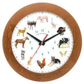 Zegary - Atrix Zegar drewniany z głosami zwierząt solid #2 ATW300ZW2 - miniaturka - grafika 1