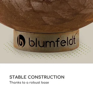 Blumfeldt Blumfeldt Savage, misa paleniskowa z grillem, : 60,5 cm, stal, osłona pogodowa, kolor rdzy GDI11-Savage - Paleniska ogrodowe - miniaturka - grafika 6