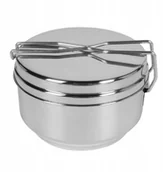 Kuchnia turystyczne i akcesoria - Helikon Trzyczęściowa Menażka Stal Nierdzewna - miniaturka - grafika 1