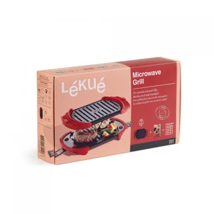 Lékué Lékué  grill mikrofalowy, opiekacz do kanapek, prasa do panini, 25,4 x 14 cm, czerwony 0220400R14M017 - Akcesoria i części do mikrofalówek - miniaturka - grafika 4