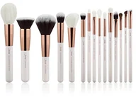 Pędzle do makijażu - Jessup zestaw 15 sztuk profesjonalne Make-Up-zestaw pędzli do makijażu Narzędzie-Foundation puder Definer Shader Liner Pearl Biały/różowy złoty T220 PW25-220 - miniaturka - grafika 1