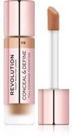 Podkłady do twarzy - Makeup Revolution Conceal & Define podkład kryjący odcień F8 23 ml - miniaturka - grafika 1