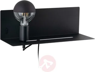 Paulmann Devara lampa ścienna z półką, czarna - Lampy ścienne - miniaturka - grafika 4