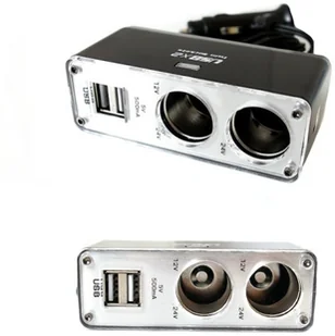 NoName Adapter do ładowarki 2 gniazda oraz 2xUSB - Akcesoria fotograficzne - miniaturka - grafika 2