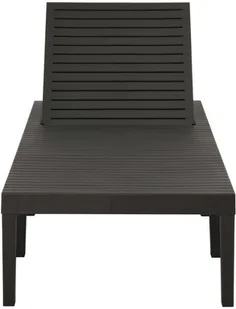 vidaXL Leżak plastikowy antracytowy 315827 - Leżaki ogrodowe - miniaturka - grafika 3