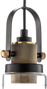 Euluna Lampa wisząca Teo ze szklanym kloszem, patynowana - Lampy sufitowe - miniaturka - grafika 3