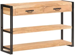 vidaXL Szafka, 120x30x75 cm, lite drewno akacjowe 321803 - Szafki do salonu - miniaturka - grafika 2