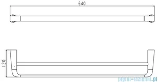 Omnires Saco wieszak na ręcznik 64 cm chrom/biały SA54226CRB - Wieszaki łazienkowe Omnires Saco wieszak na ręcznik 64 cm chrom/biały SA54226CRB - Wieszaki łazienkowe - miniaturka - grafika 2