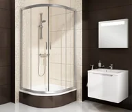 Kabiny prysznicowe - Ravak Kabina prysznicowa półokrągła Blix półokrągła BLCP4-90 Sabina satyna+grafit 3B270U40ZH - miniaturka - grafika 1