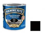 Farby do metalu - Hammerite Farba do metalu Prosto Na Rdzę połysk czarny 0 7 l - miniaturka - grafika 1