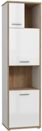Regały - shumee Regał L/P Dąb Riviera Biały - miniaturka - grafika 1