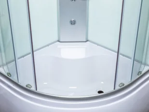 Novoterm Kabina półokrągła z hydromasażem 90x90 Karolina WH z brodzikiem KAROLINA90_WH - Kabiny prysznicowe - miniaturka - grafika 3