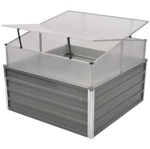 vidaXL vidaXL Szklarnia 100 x 85 cm, stal galwanizowana, szara - Szklarnie ogrodowe - miniaturka - grafika 3